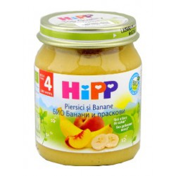 Hipp piure persic/banane (4luni) 125gr /