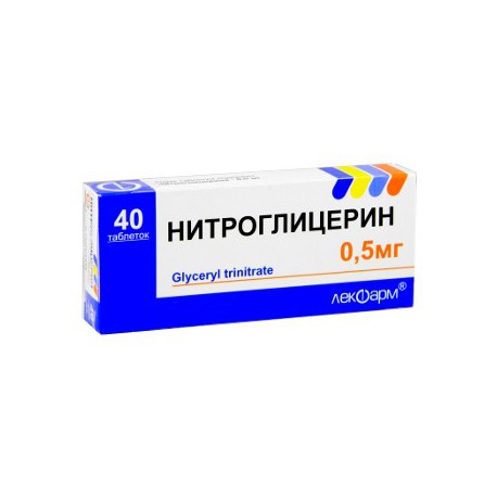 Nitroglicerina 0.5 tab N40 (Lekfarm)
