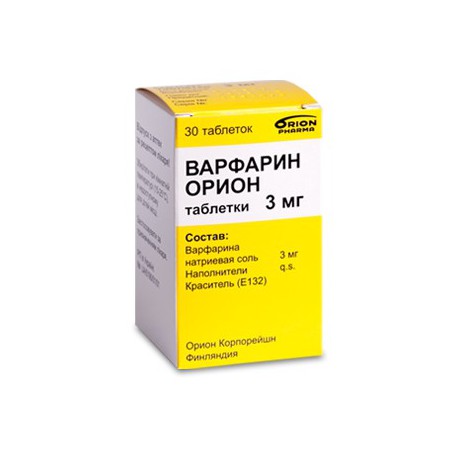 Warfarin tab 3mg N30 (Orion) +