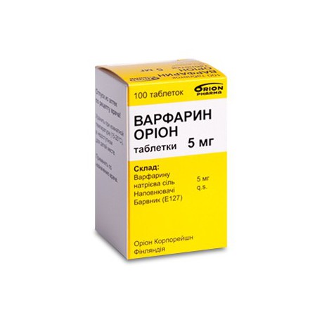 Warfarin tab 5mg N30 (Orion) +
