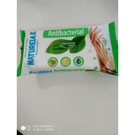 Servetele umede antibacteriale Naturelle N48 (patlagina)